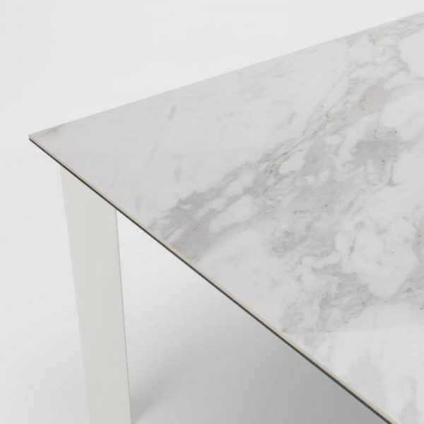 Tavolo allungabile in ceramica marmo grigio COD.OM:325:MB - KasArreda5