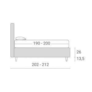 BluePrint Letto Moderno Ninfea 80 - KasArreda2