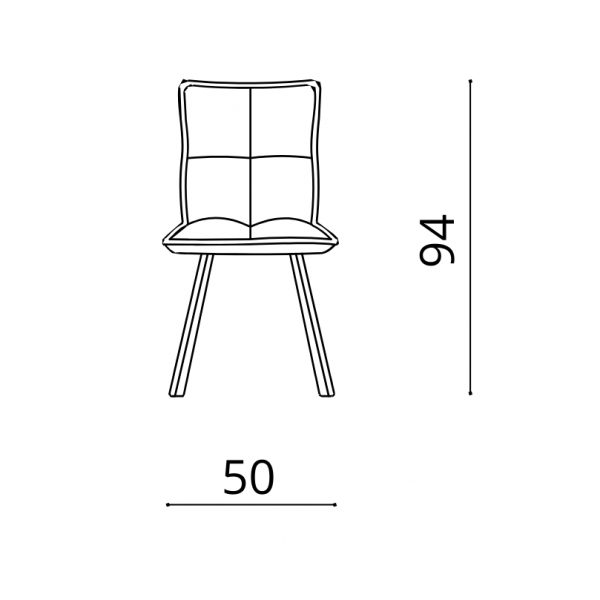 226- BluePrint Sedia con struttura in metallo verniciato e seduta in tessuto imbottito - Sila - KasArreda