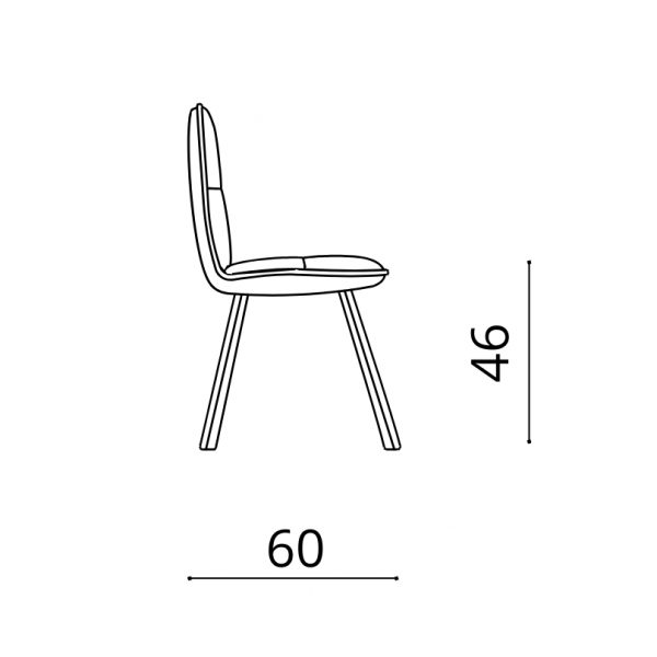 227- BluePrint Sedia con struttura in metallo verniciato e seduta in tessuto imbottito - Sila - KasArreda