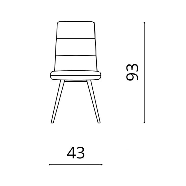 231- BluePrint Sedia con struttura in metallo e seduta in tessuto - Hill - KasArreda
