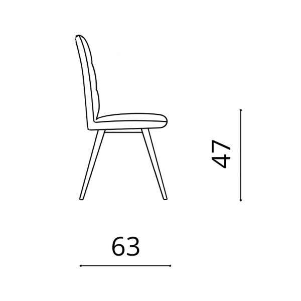 232- BluePrint Sedia con struttura in metallo e seduta in tessuto - Hill - KasArreda