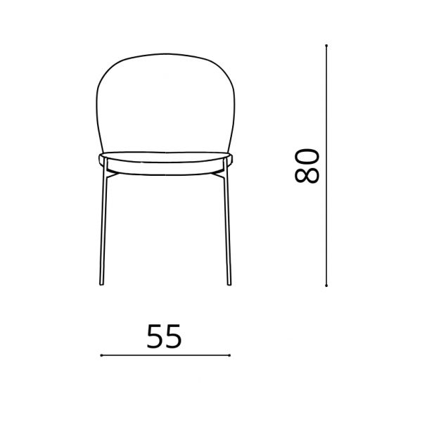 261- BluePrint Sedia con struttura in metallo dorato e seduta in velluto imbottito - Megan - KasArreda