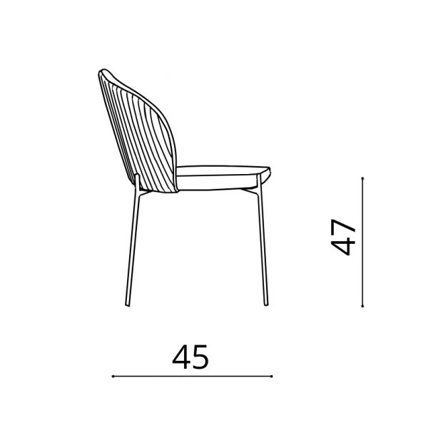 262- BluePrint Sedia con struttura in metallo dorato e seduta in velluto imbottito - Megan - KasArreda
