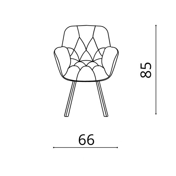 286- BluePrint Sedia con struttura in metallo e seduta ecopelle effetto soft touch. - Celia - KasArreda
