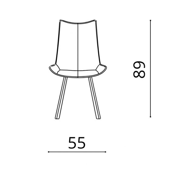 311- BluePrint Sedia con struttura in metallo e seduta in ecopelle effetto vintage - Clodia - KasArreda