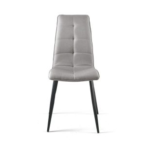 125- Sedia Linfa in tessuto con base in metallo verniciato - GRIGIO