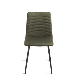 28Sedia imbottita in tessuto cannettato - VERDE.1