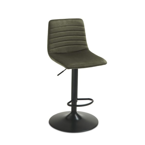 55 - Sgabello Canneto imbottito in tessuto cannettato - VERDE.2