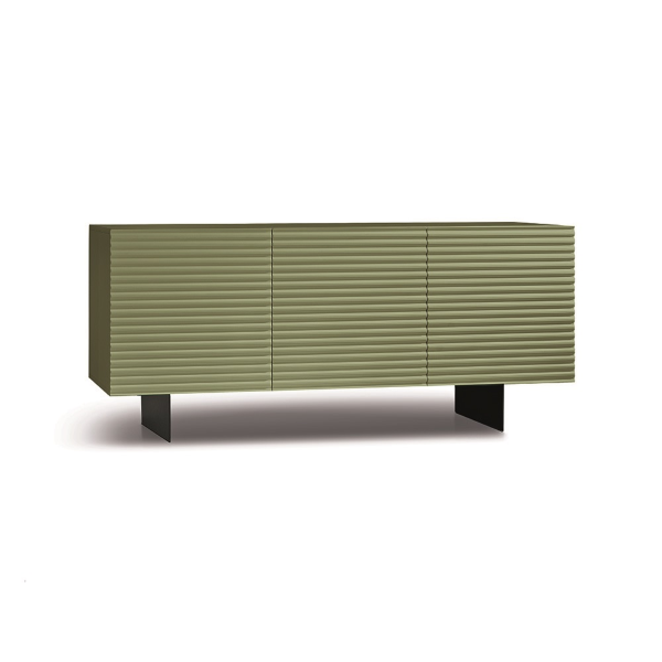 1045798_8 - Madia ARISA Madia con ante in MDF laccato e scocca in nobilitato in tinta Base in metallo verniciato nero - VERDE