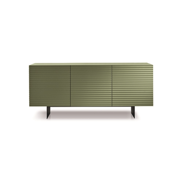 1045837_8 - Madia ARISA Madia con ante in MDF laccato e scocca in nobilitato in tinta Base in metallo verniciato nero - VERDE