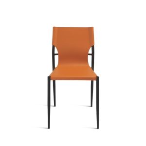 133- Sedia SVEVA in simil cuoio - ARANCIO