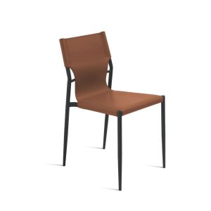 139- Sedia SVEVA in simil cuoio - MARRONE