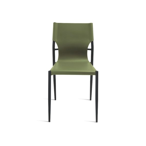 145- Sedia SVEVA in simil cuoio - VERDE