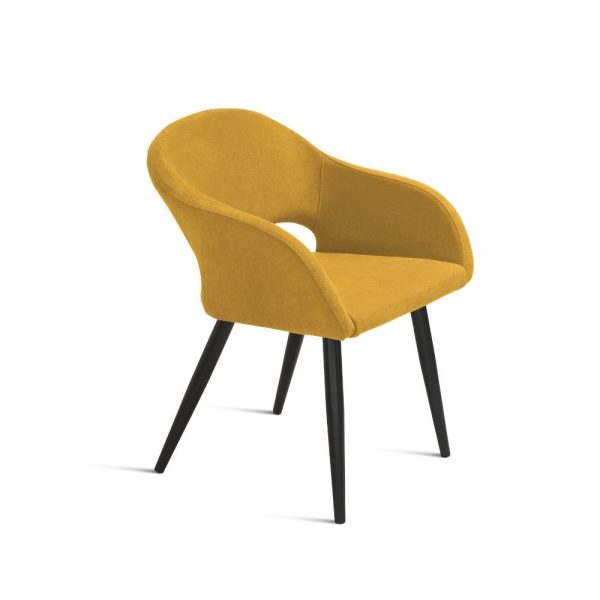 175- Sedia WEST imbottita in tessuto - GIALLO