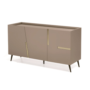 Madia credenza 3 ante inserti specchio Bronzo con scocca Tortora GIRONA con 5 piedini Usa la rotella di scorrimento del mouse per ingrandire l'immagine