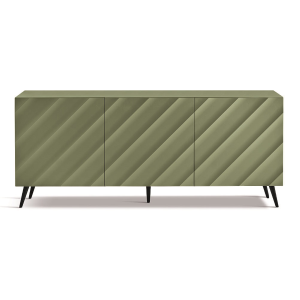 Madia 180 cm in legno Verde 3 ante e 5 piedini - KALLA