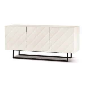 Madia 3 ante in legno 180 cm Bianco piedini sagomati - KALLA - 1