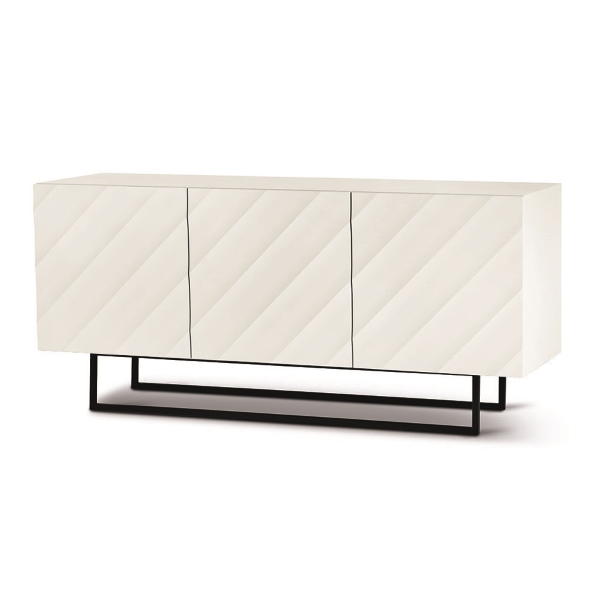 Madia 3 ante in legno 180 cm Bianco piedini sagomati - KALLA - 1