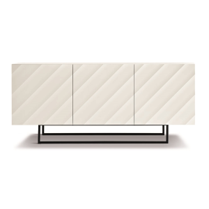 Madia 3 ante in legno 180 cm Bianco piedini sagomati - KALLA