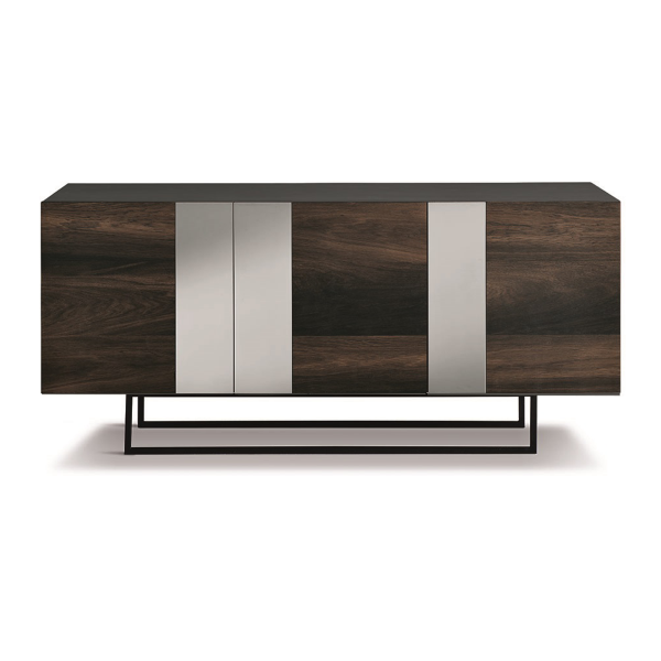 Madia 3 ante in legno 180 cm Rovere Termico piedini sagomati - ROMEO