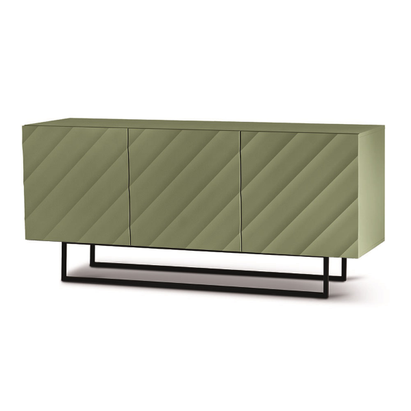 Madia 3 ante in legno 180 cm Verde piedini sagomati - KALLA - 1