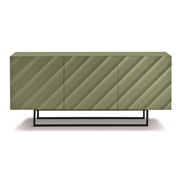 Madia 3 ante in legno 180 cm Verde piedini sagomati - KALLA