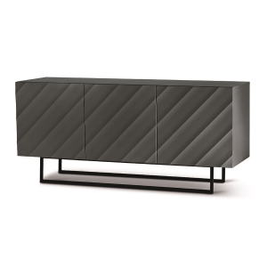 Madia KALLA con 3 ante e scocca in nobilitato Antracite con piedini sagomati - 1