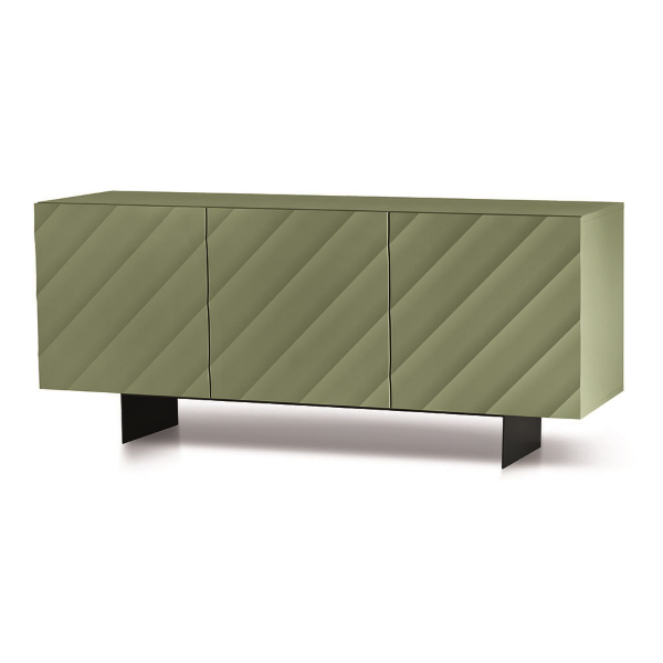 Madia KALLA con 3 ante e scocca in nobilitato Verde con 2 piedini - 2