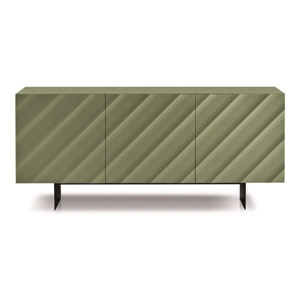 Madia KALLA con 3 ante e scocca in nobilitato Verde con 2 piedini