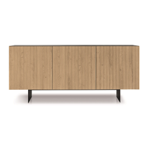 Madia RONDA a 3 ante in Rovere Chiaro con scocca Antracite e 2 piedini