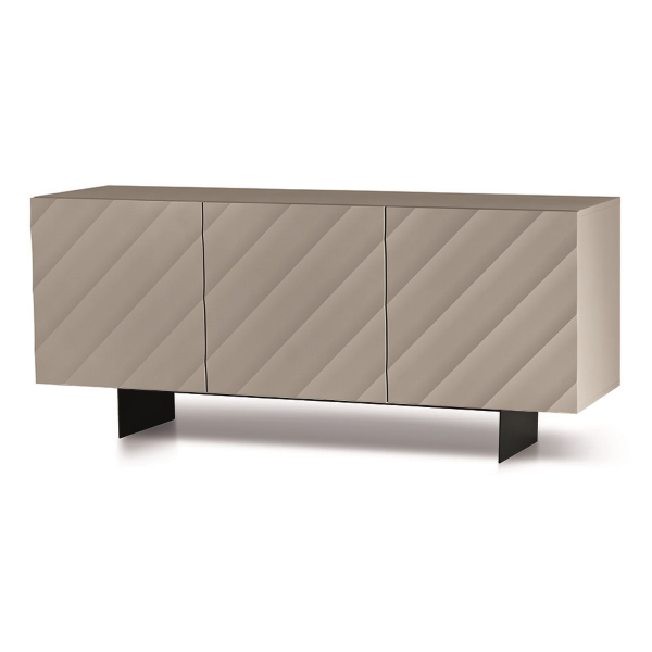 Madia in legno 180 cm 3 ante Tortora 2 piedini - KALLA - 1